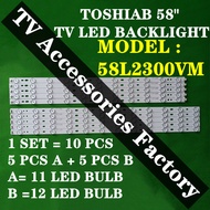 TOSHIAB 58L2300VM 50" TV LED BACKLIGHT BAR / NEW 58L2300