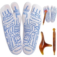 Reflexology Socks with Tools Set – Acupressure Socks and Reflexology Glove for Foot Massage & Pressu