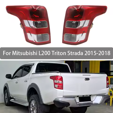 1Pc Tail Light For Mitsubishi L200 Triton Strada 2015 2016 2017 2018 Rear Taillight Warning Light Wi
