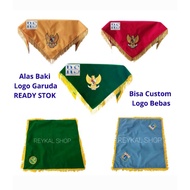 Tray Base Garuda Ceremony Tray Base with Tassels, Customizable Logo bebas