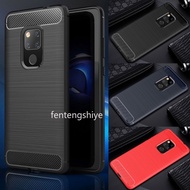 TPU Case For Huawei Mate 20 Pro Mate 20 X Mate 20 Lite Soft Shockproof TPU Case Carbon Fiber Texture Shock Absorption Protector Phone Cover Shell