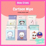 🍭MS. Cartoon Mini Baby Wipes Tissue Cleaning Wipes Paper Cotton Wipes 10sheet Doorgift/Wedding gift.