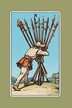 Ten of Wands - Tarot Card Notebook - Card No.36 (Color Ed.): A5 Ruled Lined Tarot Journal Diary Sket
