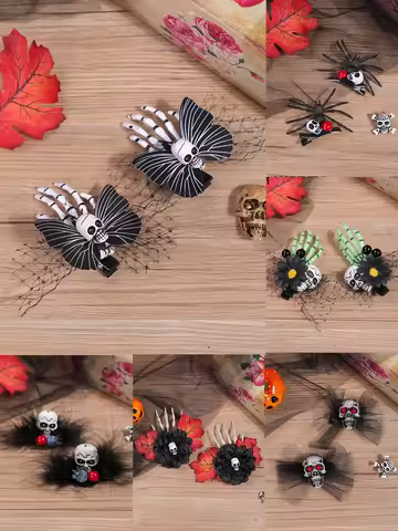 2PCS Halloween headgear funny photo props cos dress up accessories Hair J clip accessories Hair clip