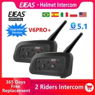 EJEAS V6 PRO+/ plus Motorcycle Intercom Helmet Bluetooth Headset 6 Riders 800m Communicator Waterpro