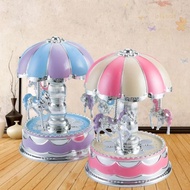 BLISS Carousel Music Box, Luminous Exquisite Carousel Ornaments, Fantasy Cartoon Gifts Colored Light