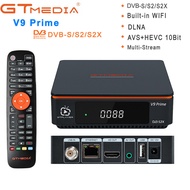GTMEDIA V9 Prime DVBS2 GT เครื่องรับสัญญาณดาวเทียมกล่องรับสัญญาณตัวถอดรหัสทีวี DVB-S/S2/S2X H.265 Se