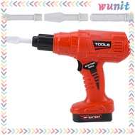 [wunit] Electric Drill Toy Battery Powered Power Drill Tool for Children Preschool