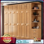 Chinese Style Solid Wood Modern Wardrobe Bedroom Four Doors 3/4/5/6 Doors Wooden Wardrobe Simple War