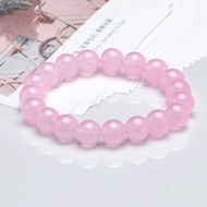 สร้อยข้อมือหยกสีชมพู​ เสริมความรัก​ 8mm.10MM.12MM