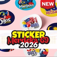 Sticker Merdeka ke 69 2026 / Bendera Negeri | Malaysia 69 Tahun