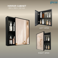 GLOREX (60x60) Bathroom Cabinet with Mirror Box Large Storage Mirror Cabinet Kabinet Cermin Mirror B