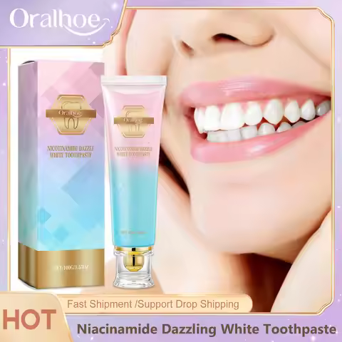 Niacinamide Whitening Toothpaste Dazzling White Plaque Yellow Teeth Remover Fresh Breath Oral Hygien
