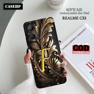 REALME C33 Case - Casehp - REALME C33 Casing - Case letter glod 2 - Skin Handphone - Silicone REALME