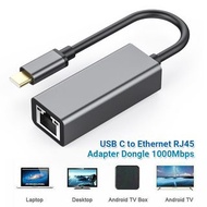**包郵** 網卡 Type-C至RJ45千兆以太網轉換器 高速網絡轉換器 USB轉網口 [平行進口] PC5448