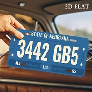 2D Flat Product, 1pc, Aluminum License Plate, for Decorative Purposes Only, (11.81X5.91 Inches / 30C