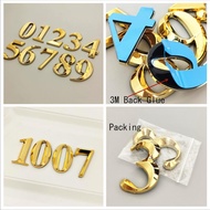 3D Three-Dimensional Number House Number Number Sticker House Number Plate Household Hotel House Num