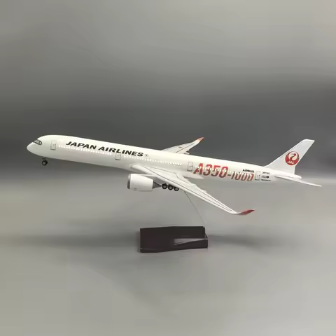 47cm Large Scale Plane Model Japan A350-1000 Diecast Resin Airplane Model Toys Kit with Stand For Di