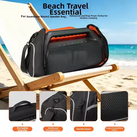 Portable Carrying Case For Soundcore Boom2 Plus Speaker Shockproof EVA Hard Shell Protective Bag Wit