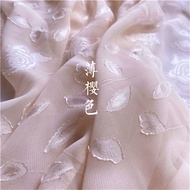 Hoa hồng vải Vải dệt hoa vải chiffon may váy thủ công tự làm vải