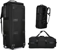 85L Large Travel Bag with Wheels, 3-in-1 Hand Luggage Bag, Suitcase Organiser, Foldable Waterproof O