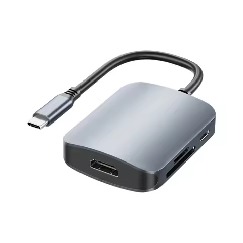ATP-6 in 1 USB C Hub Type C 3.0 Adapter to Compatible SD TF Card PD Fast Charger Splitter USB Dockin