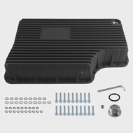 Silver/Black Transmission Deep Oil Pan Heavy Duty 6R140 For 11-19 Ford F250/F350/F450/F550 Super Dut
