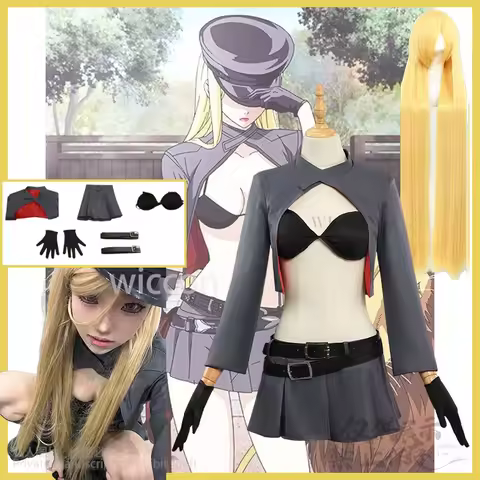 Bishamon Cos#! Anime Noragami Y2k Jirai Kei Girls Uniform Punk Hipster Harajuku Steampunk Mini Stree
