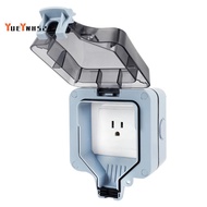 Outdoor Socket IP66 Waterproof Box 15A Extension Lead Rainproof Charging Socket US Plug