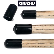 QIUZHU 3PCS/6PCS Billiard Cue Head Rubber Protective Cover Black Eight Snooker Pool Cue Tip Moisture