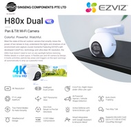 EZVIZ H80x Dual 4K Dual-Lens Color FULL Pan & Tilt Wi-Fi Camera – 2 Year Warranty