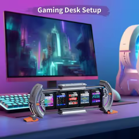 Divoom Times Gate - Cyberpunk Gaming Setup Digital Clock with Smart APP Control WiFi Connect RGB LED