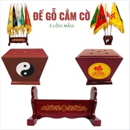 Wooden Flag Stand (5 Holes), Horizontal and Square Flag Stand...Five Directions Flag, Command Flag, 