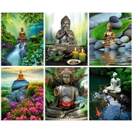 RUOPOTY 60x75cm/50x65cm/40x50cm Frame Paint By Numbers Buddha HandPainted Wall Art Gift Pictures By 