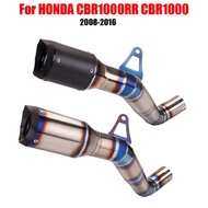 Slip On For HONDA CBR1000RR CBR1000 RR CBR 1000 RR 2008 - 2016 Motorcycle Exhaust titanium alloy Es