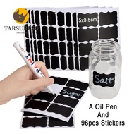 TARSURESG 96pcs/set Labels Stickers Waterproof Jam Jar Chalkboard Blackboard Label