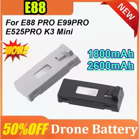 Drone Battery Accessory 3.7V 1800/2600mAh For E88 E88 PRO E99PRO E525PRO K3 Mini Uav Drone Battery 4