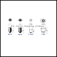 1pc x NARVA 12V 24V 4W Parking Bulb Single Socket 17141 BA9s T4W 4038