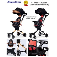 (Bingmall2021) V5 Upgraded Premium Foldable 2-Way Facing Magic Baby Stroller Lightweight Adjustable Kereta Bayi Sorong