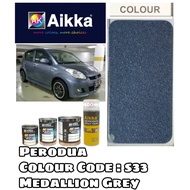 AIKKA AUTOMOTIVE PAINT / PERODUA MYVI S33-C / BLUISH GUN SILVER /  TOUCH UP PAINT / DIY CAT SPRAY TI