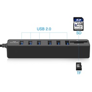 Card Reader 8in1 USB 2.0 USB Hub USB 2.0 MicroSD SD TF Card - CB220602