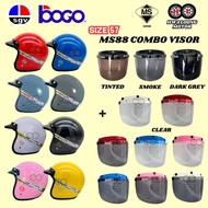 [ COMBO SET ] MS88 COMBO VISOR HELMET MS 88 ORIGINAL SAIZ 57 -Topi Keledar MS88 Sirim 3 Button Helme