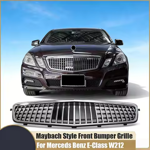 Front Bumper Grille Silver Radiator Grill For Mercedes Benz E-Class W212 E550 E350 E63 2010-2013 May