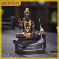 SHPYHT 1pc Purple Sand Crafts Ornament Creative Shiva Buddha Statue Backflow Aromatherapy Stove Home