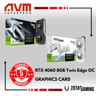 AVM ZOTAC GAMING GeForce RTX 4060 8GB Twin Edge OC 8GB GDDR6 GPU Graphics Card - Black / White