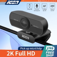 ICON Webcam Computer PC Laptop Q-20 4K Resolution With Mic Livestream/Online Calls