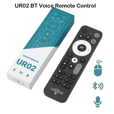Original UR02 BT Voice Remote Control Replacement for Ugoos TOX1 TOX3 TOX4 AM8 PRO AM6B PLUS X4 X4Q 
