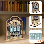 GREATESKOL Reading Tracker Signage, Books Read This Year Handmade Books Read Tracker,  2D Wooden Rea