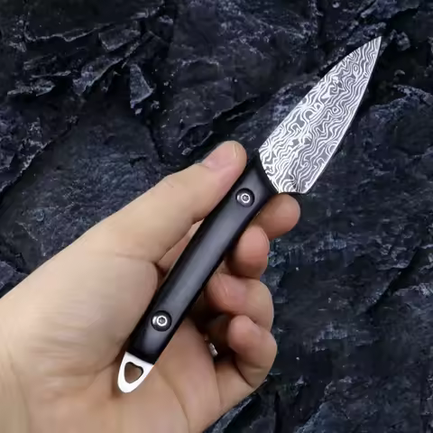 4CR13 Stainless Steel Small Fixed Blade Knife Wooden Handle Outdoor Camping Straight Pocket Knife Ha