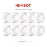 Niimbot D11 D101 D110 White Sticker Label Paper Official Paper 10Rolls 14x22mm Waterpoor Label Paper